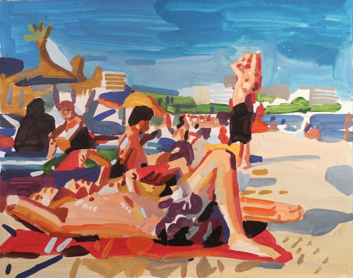 Beach scene - Magaluf by Stephen Abela