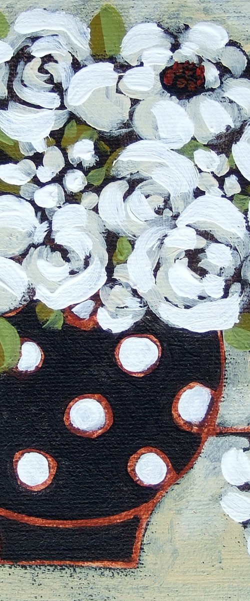 Polka Dot Vase by Karen Rieger