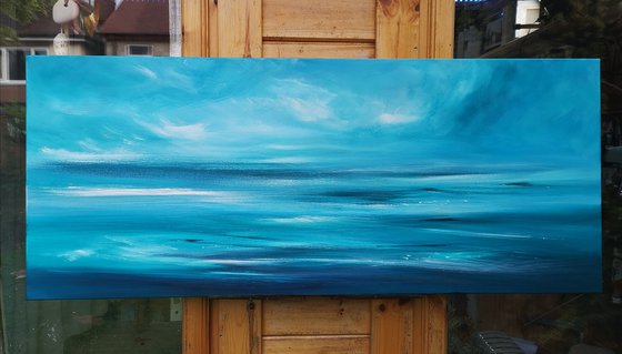 For the Love of Blue 2- seascape, emotional, panoramic