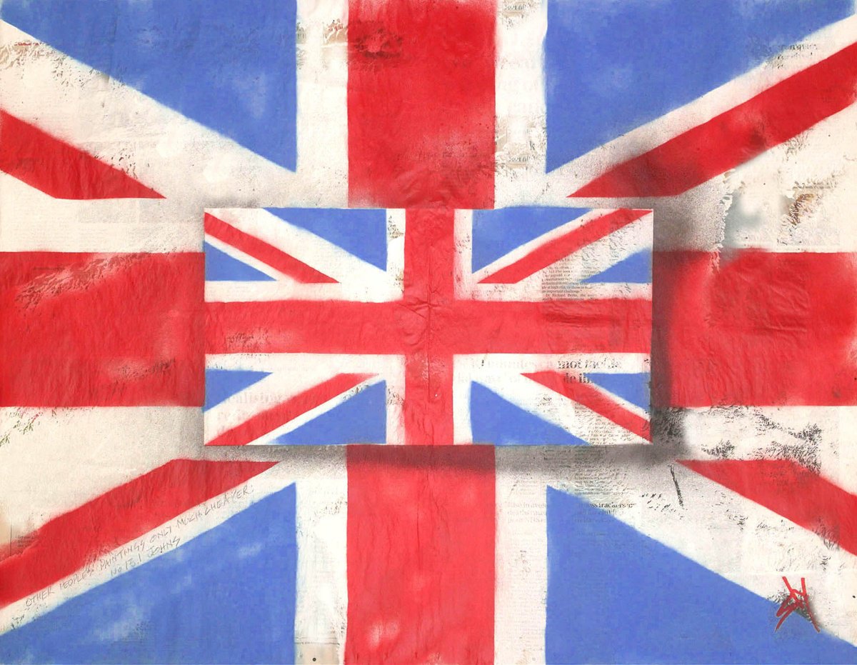 Urban And Pop Abstract Painting By Juan Sly, 30 X 23", Other No. 13.1 Johns (U)., Original Artwork