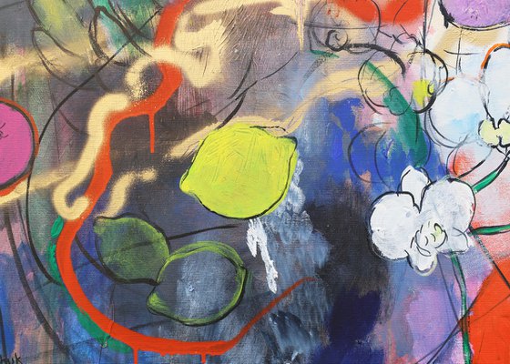 Sunflowers, Orchids and Fruits