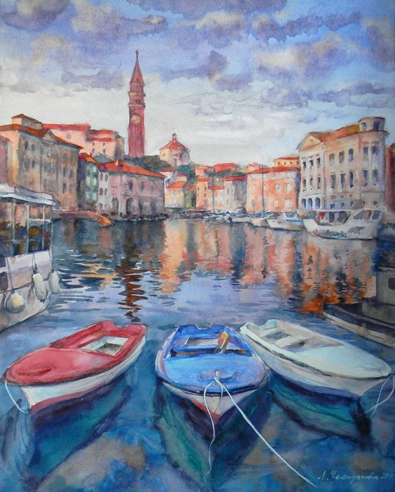 Piran. Boats