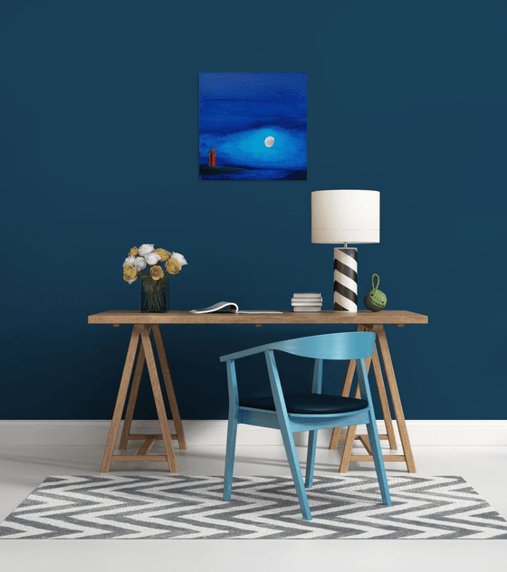 Lighthouse #3, 50x50cm, ready to hang