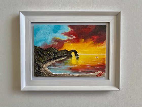 Durdle Door Sunset in a Frame