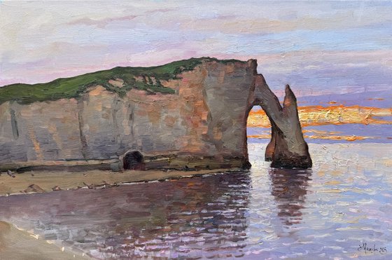 Étretat Cliffs at Sunset