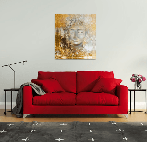 Budda Canvas art, Original Abstract painting