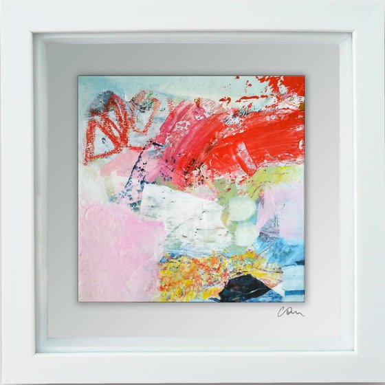 Framed ready to hang original abstract  - poetry #1