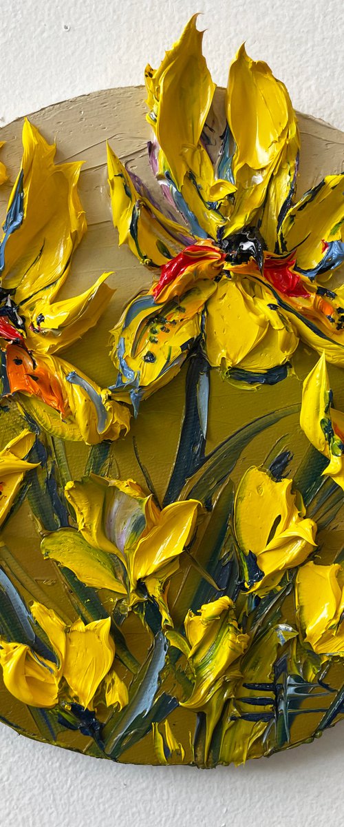 Irises In Yellow by Lisa Elley