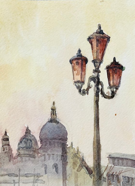 Venice - sketch. Original watercolour painting.