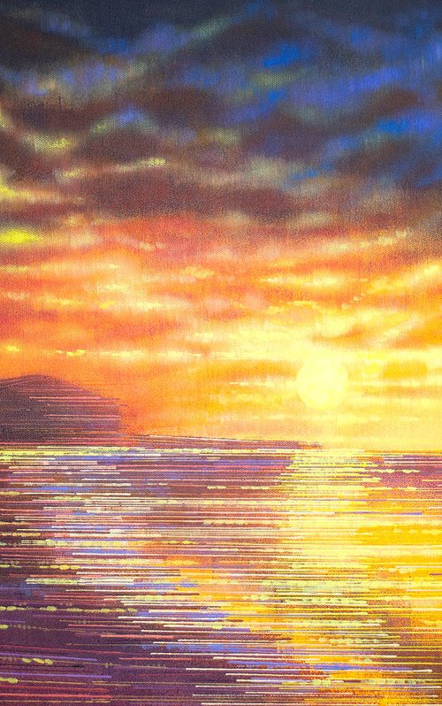 West Bay Dorset At Sunset by Marc Todd