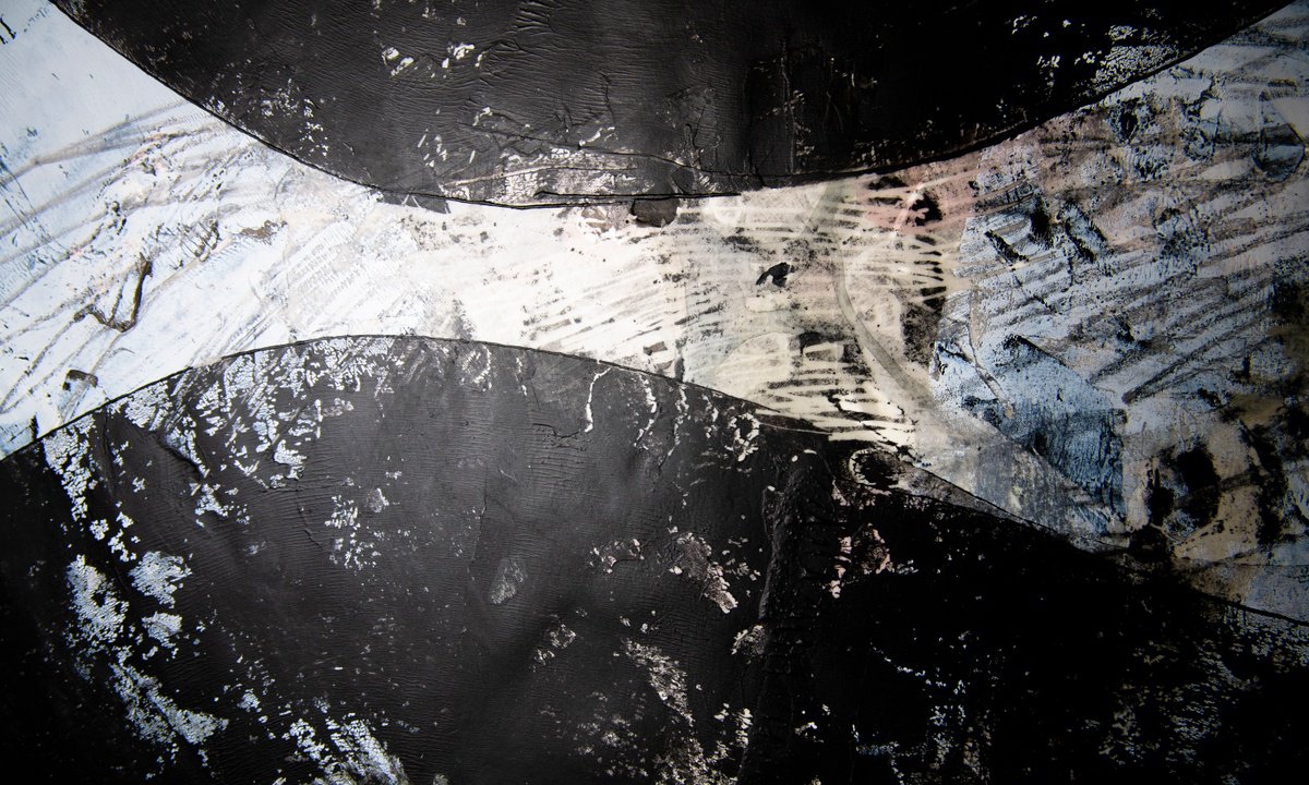 Abstract Landscape Oil Painting By Elizabeth Anne Fox, 20 X 12, Black River 18, Original Artwork