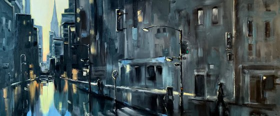 Huge painting - "New York" - big cityscape - expressionism - 2020