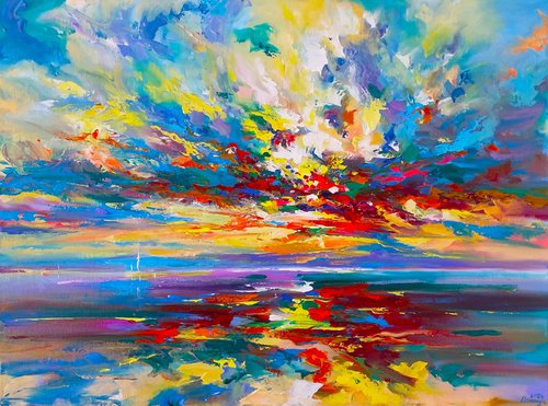 Abstract morning seascape 01 by Andrej  Ostapchuk