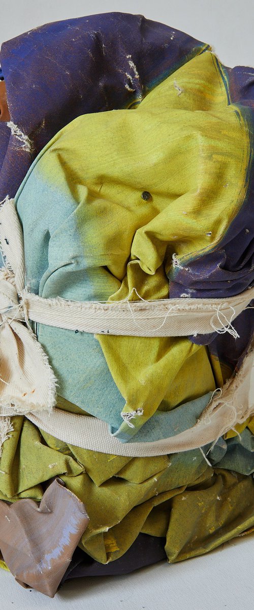 Wrapped Canvas 1 Purple Yellow by Simon Findlay
