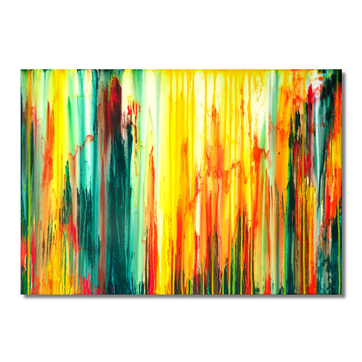 Abstract Acrylic Painting By Carla Sa Fernandes, 39 X 28, The Emotional Creation #243, Original Artwork