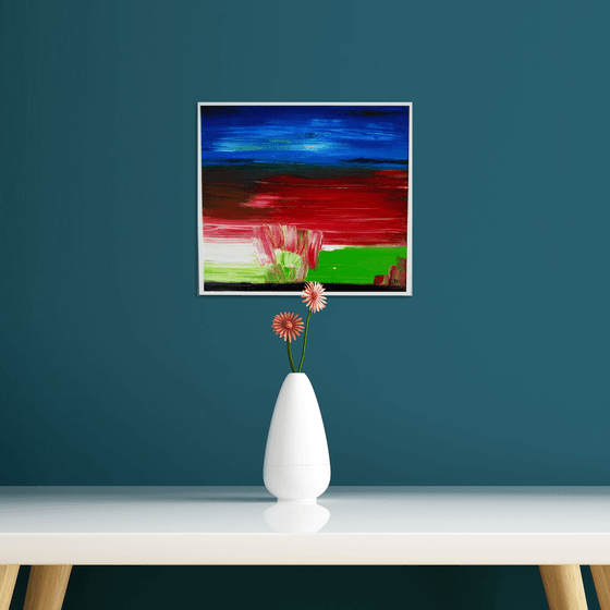 Landscape on mars (framed artwork ready to hang)