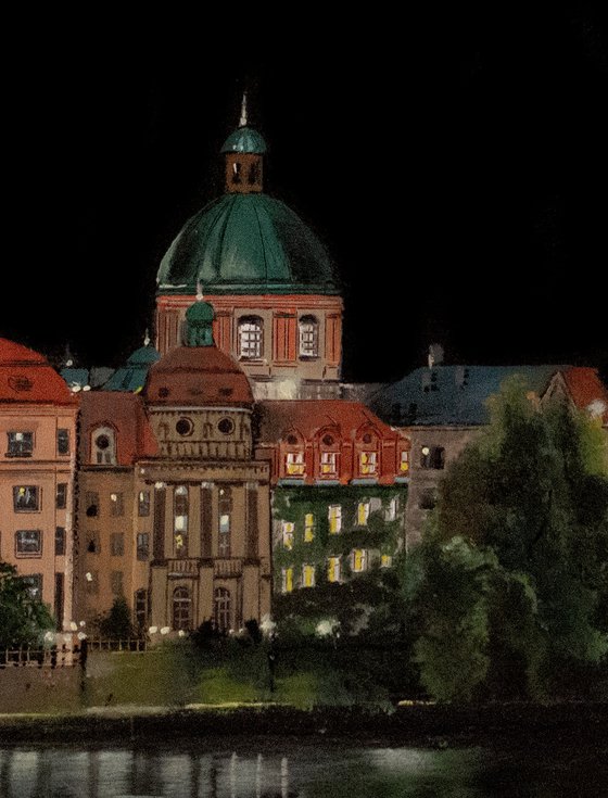 "Night Prague. Czech"