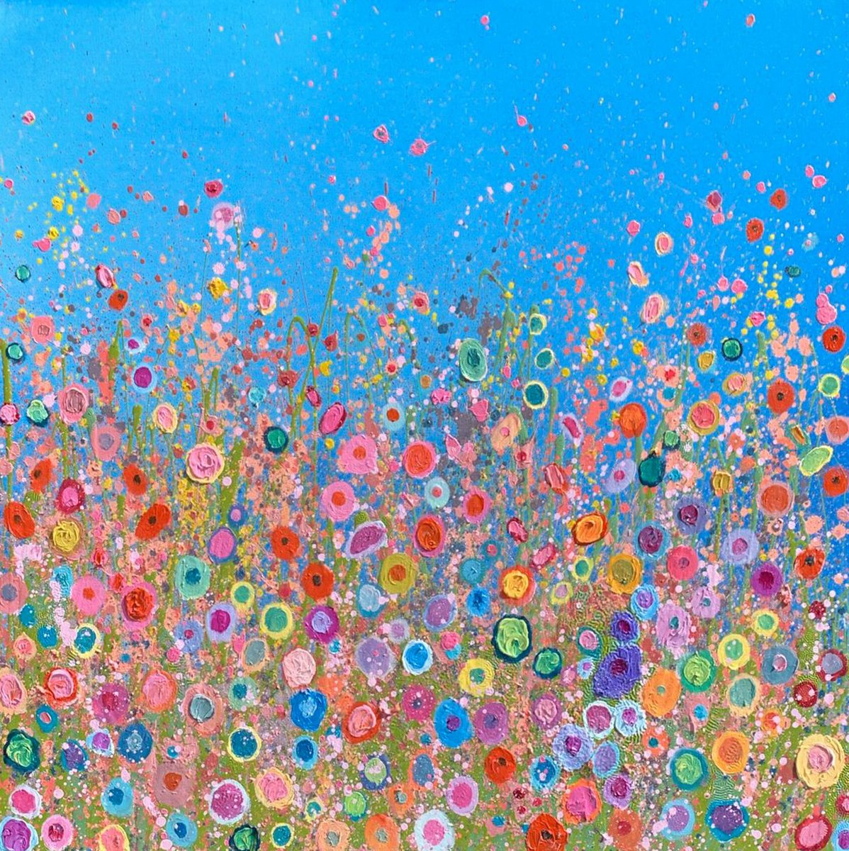 I Give You All Of The Flowers Of My Heart By Yvonne Coomber, 100 X 100, Artwork For Sale On Artfinder