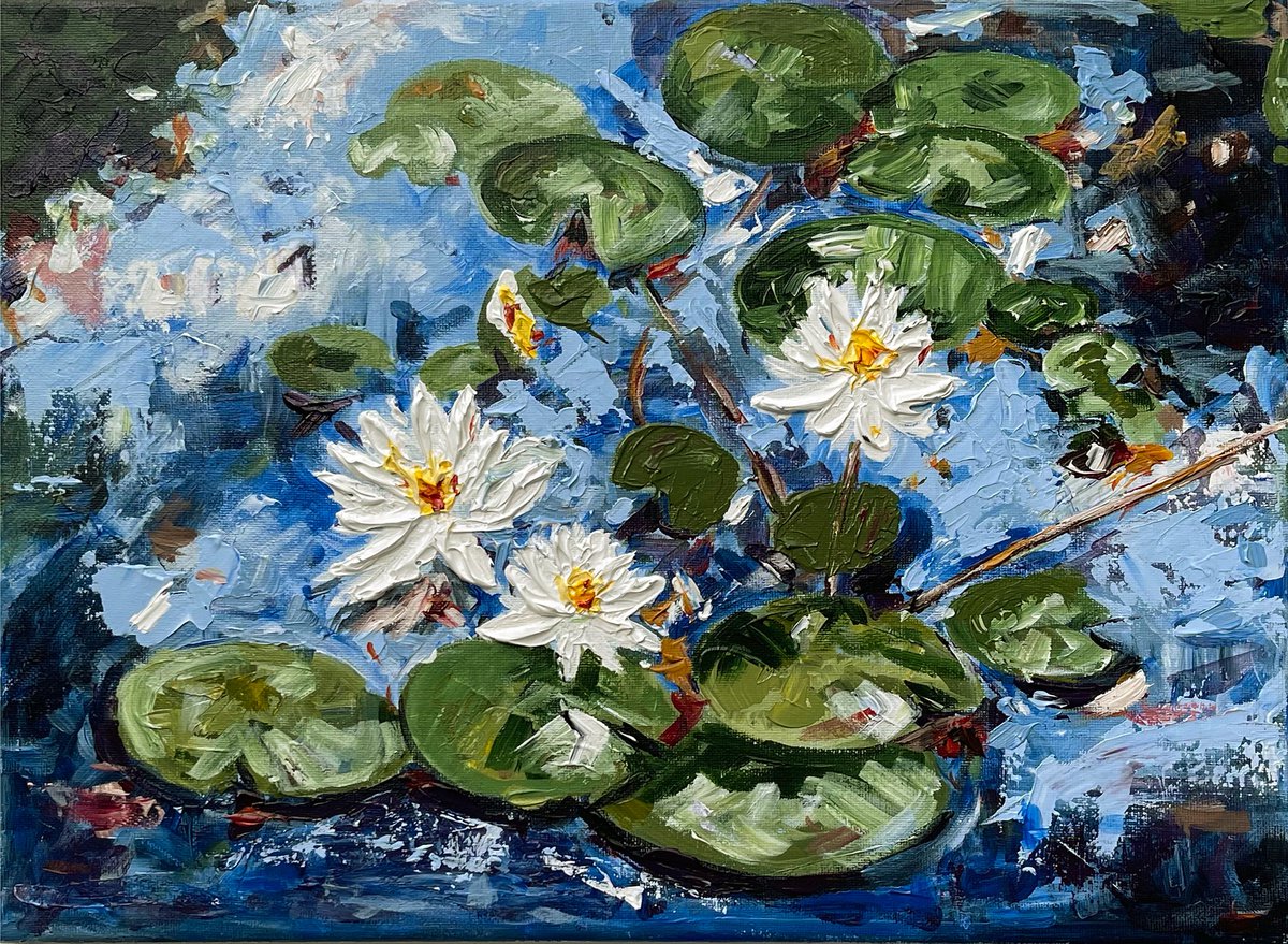THE WATER LILY POND #3 by Maiia Axton Studio