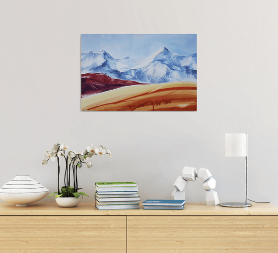 Alaska mountains - Watercolour landscape