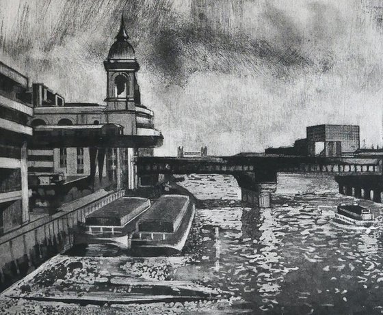 Cannon Street Railway Bridge on the Thames