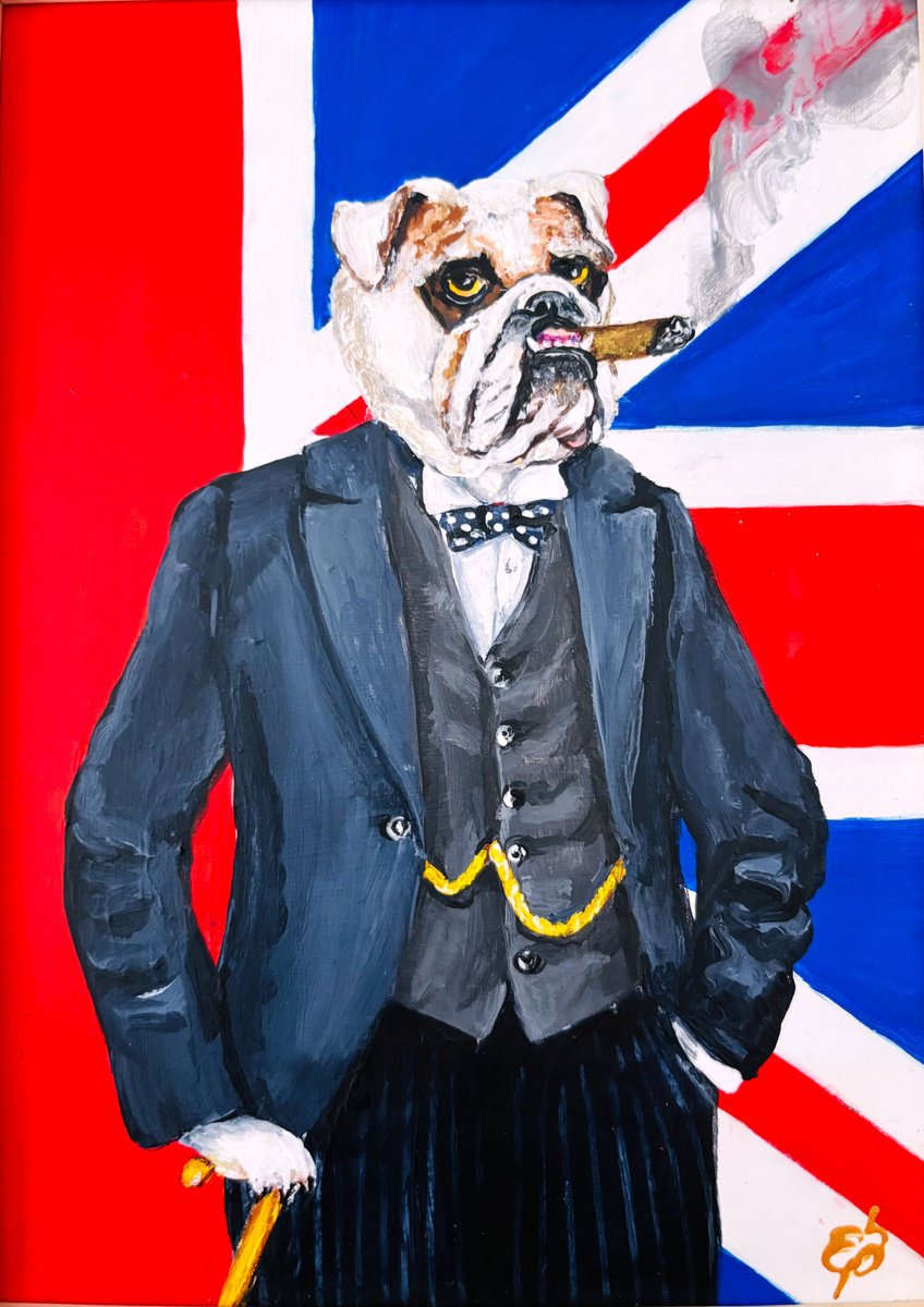 Photorealistic Animal Acrylic Painting By Lena Smirnova, 6 X 8", Winston, Original Artwork