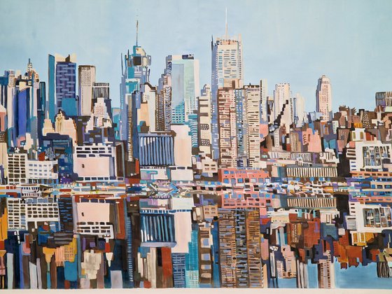 Urban Skyline Reflection New York