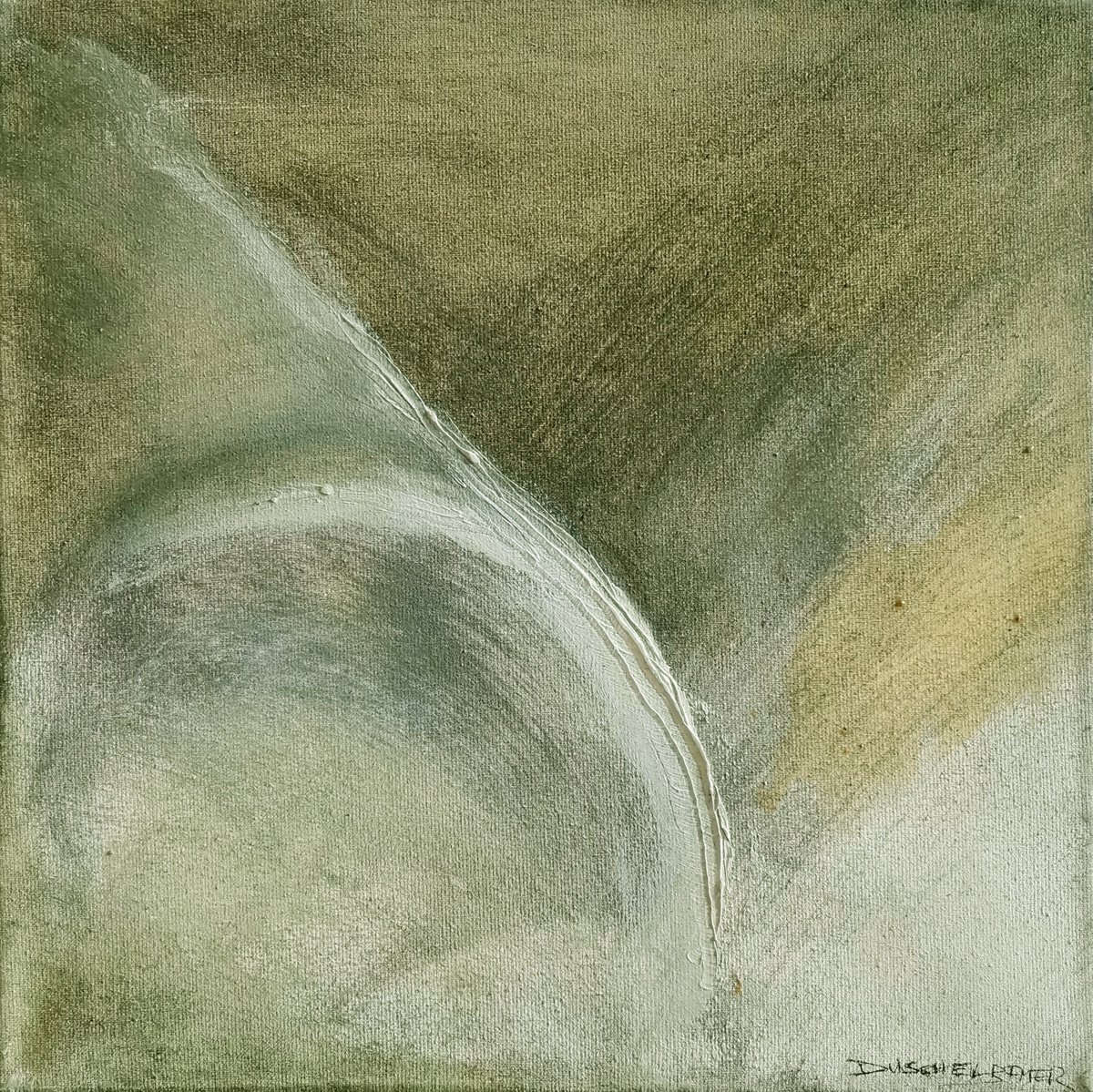 Organic Abstract Oil Painting By Doris Duschelbauer, 12 X 12, Emotions Viiii, Original Artwork