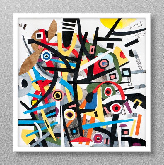 Amenhotep Abstract paper collage