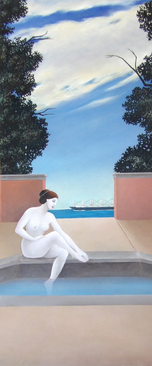 White bather by Cecco Mariniello