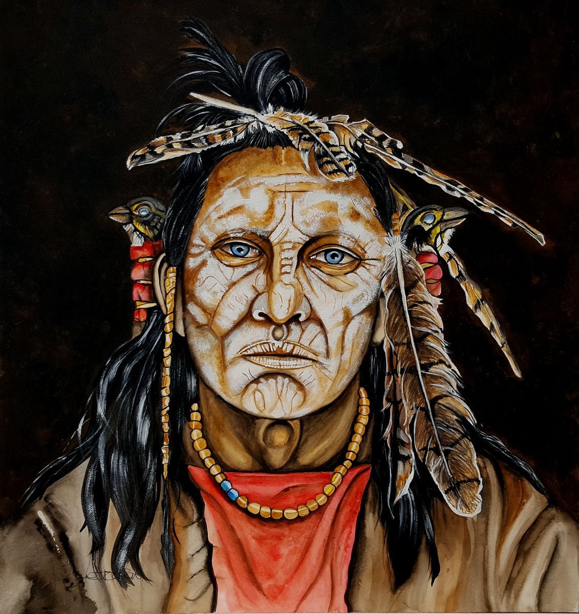 Shaman, Native American. by June Holman