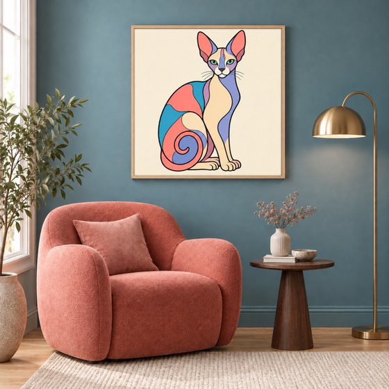 Colorful Sphynx Cat #12