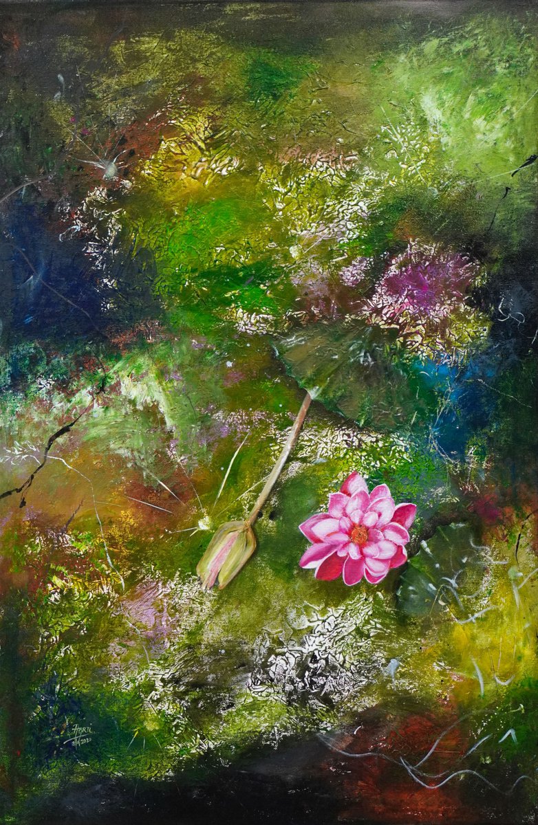 Enchanting Water Lilies 1 (2020) by Aarti Bartake
