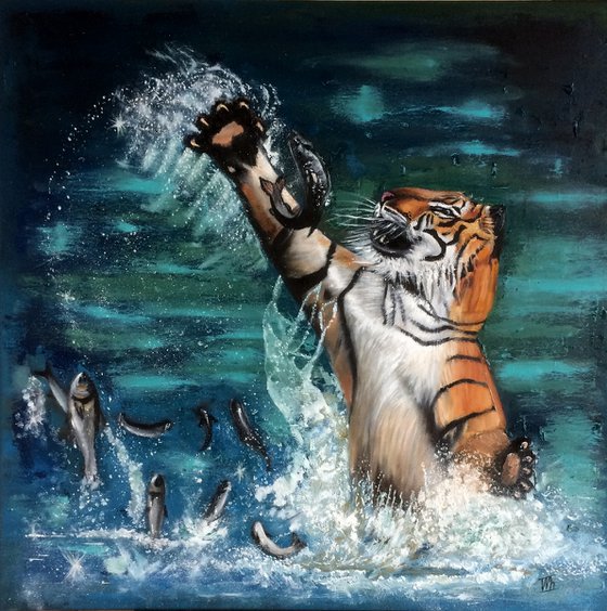 Tiger fishing