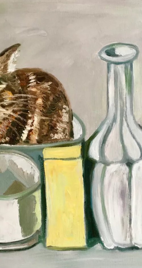 Morandi and a cat by Olga Koval
