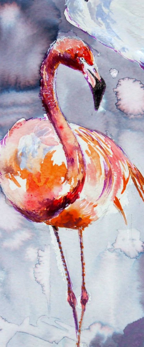 Birds / Flamingos by Anna Sidi-Yacoub