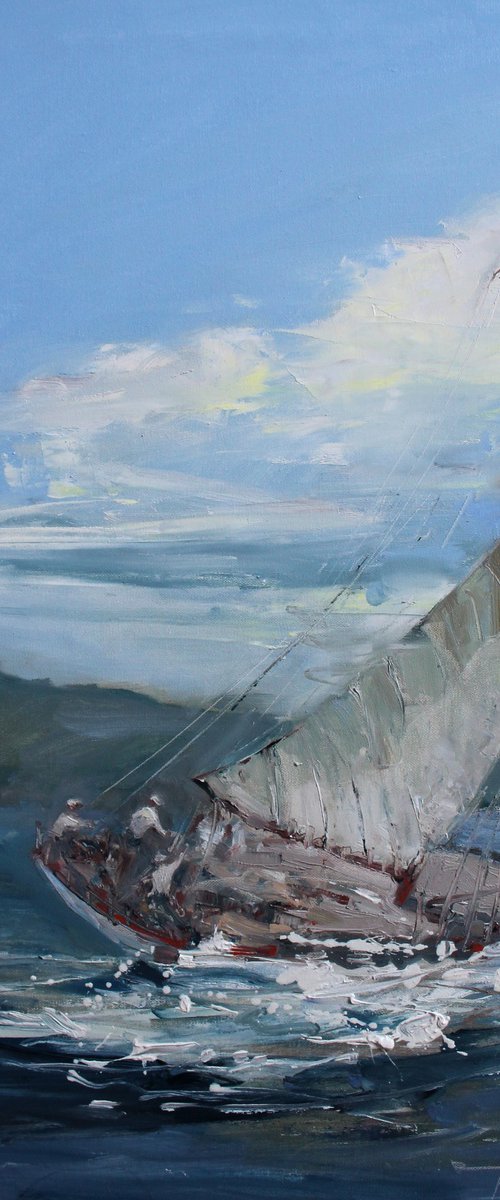 Full Sail into the Wind by Henadzy Havartsou