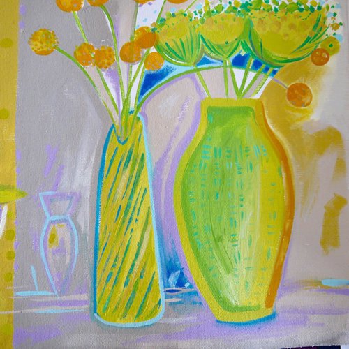 Green vase by Sharon jane