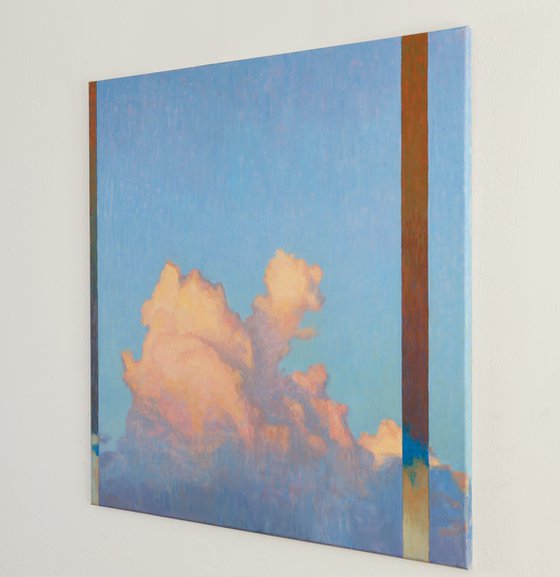 Growing cumulus clouds