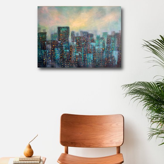 Urban Jungle - II ! Cityscape painting