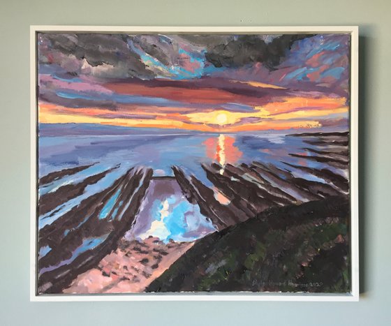 'Sunset over The West Braes, Pittenweem, Fife'