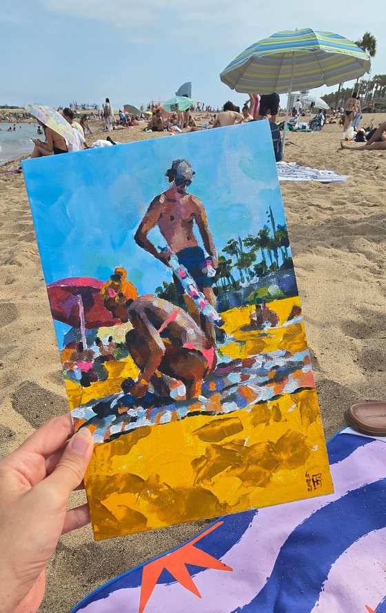 On the beach