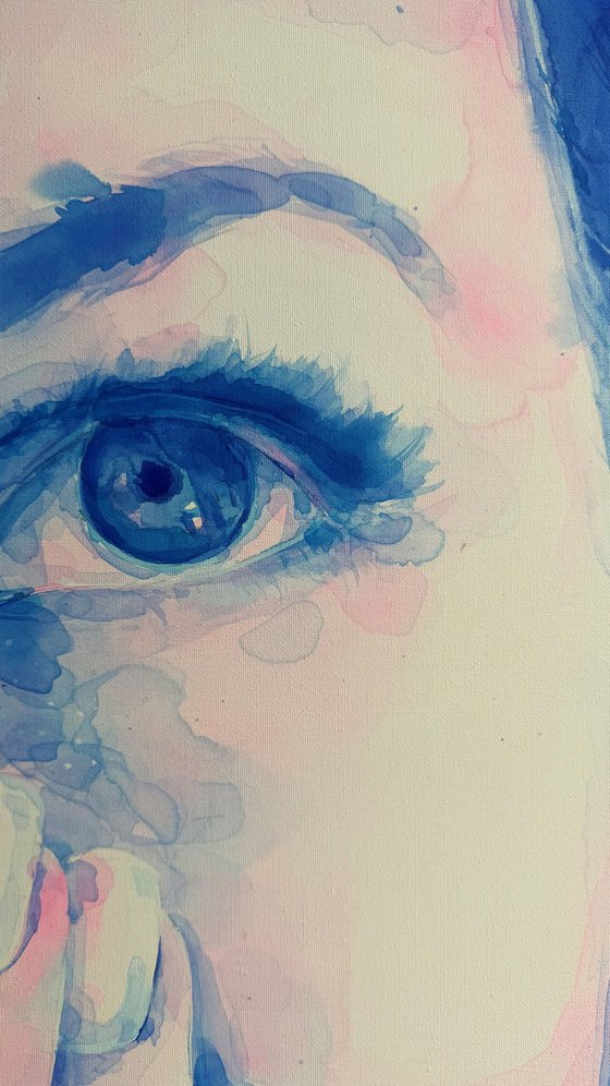 Single visible eye