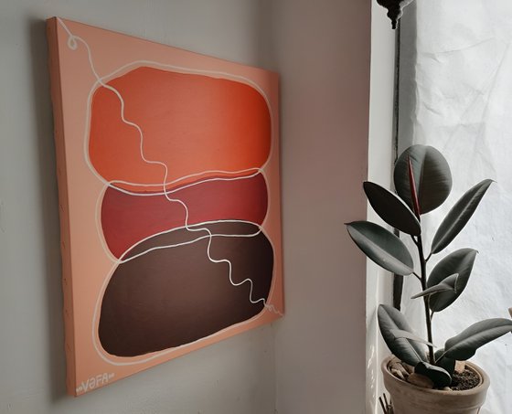 Zen Minimalism. Calming Warm Autumn Stones