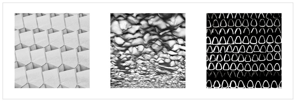 Geometric Abstract Photograph By Beata Podwysocka, 30 X 12, Triptych 1, Original Artwork