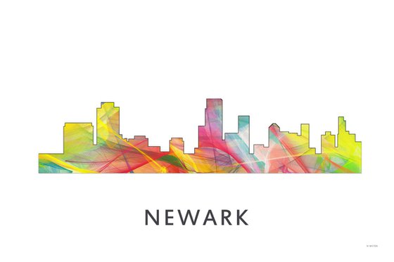 Newark New Jersey Skyline WB1