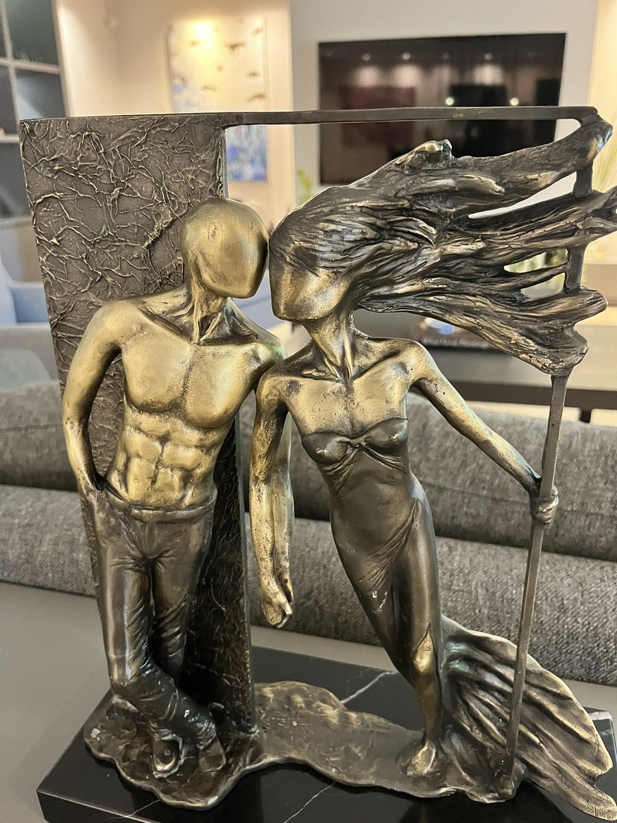 Abstract Bronze Sculpture By Seda Eyuboglu, 13 X 16", Passion, Original Artwork