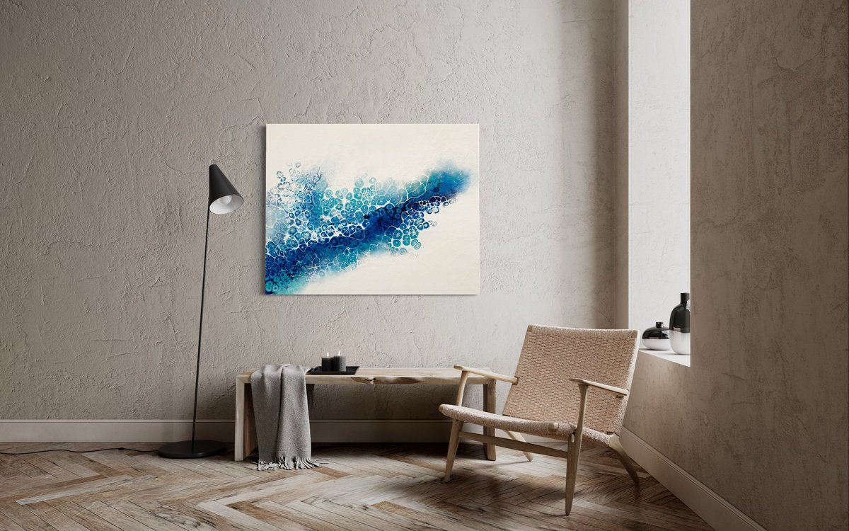 Organic Abstract Acrylic Painting By Shaylen Broughton, 50 X 40", Isabelle, Original Artwork