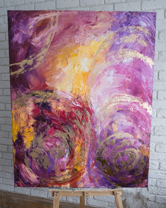 Gold Leaf Abstract Painting