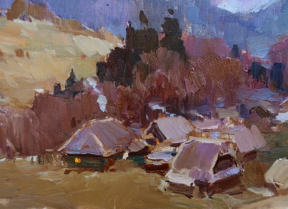 Village in the Carpathian Mountains